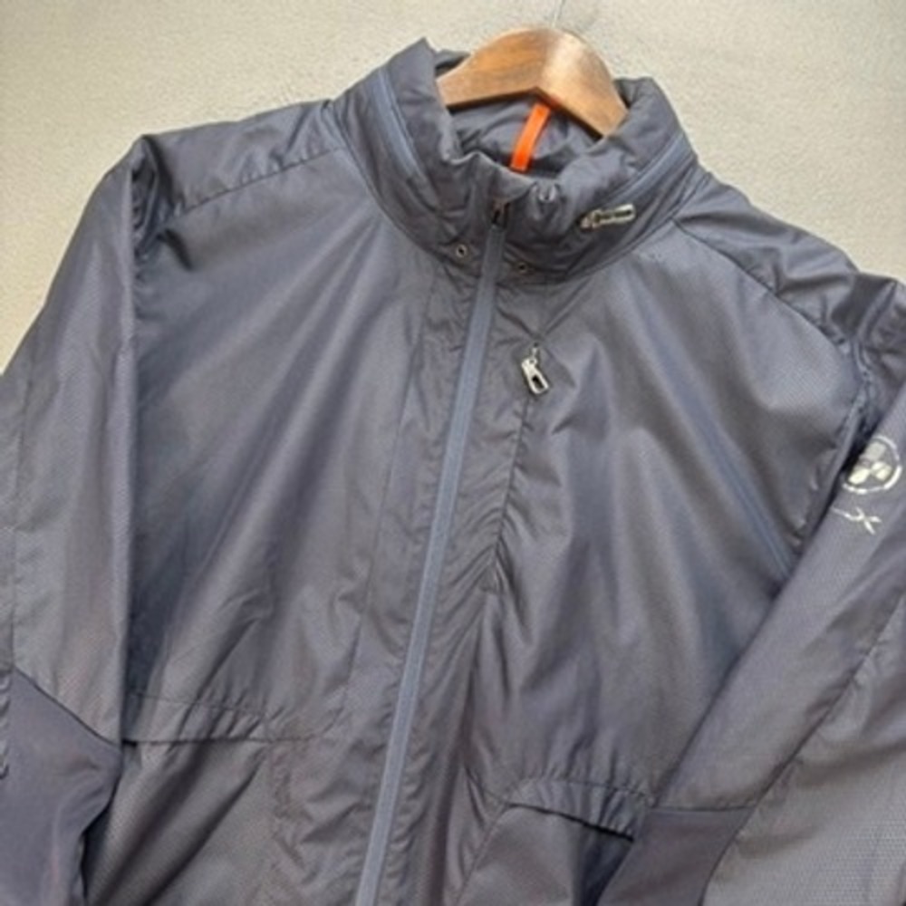 RLX Ralph Lauren Full Zip Windbreaker Jacket Regular Fit XXL Navy Packable Hood